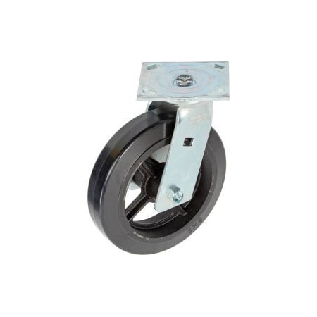 Casters Wheels & Industrial Handling Faultless Swivel Plate Caster 1418-8 8" Mold-On Rubber Wheel 1418-8